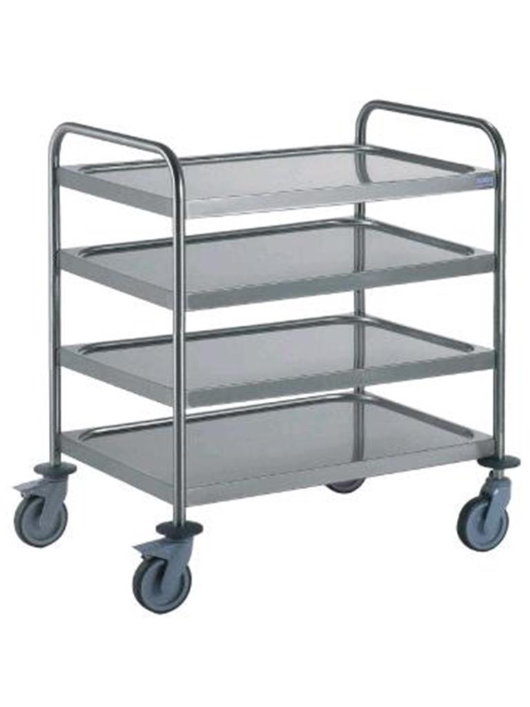 Chariot de service - Inox - Démontable - 4 Plateaux - G-Line