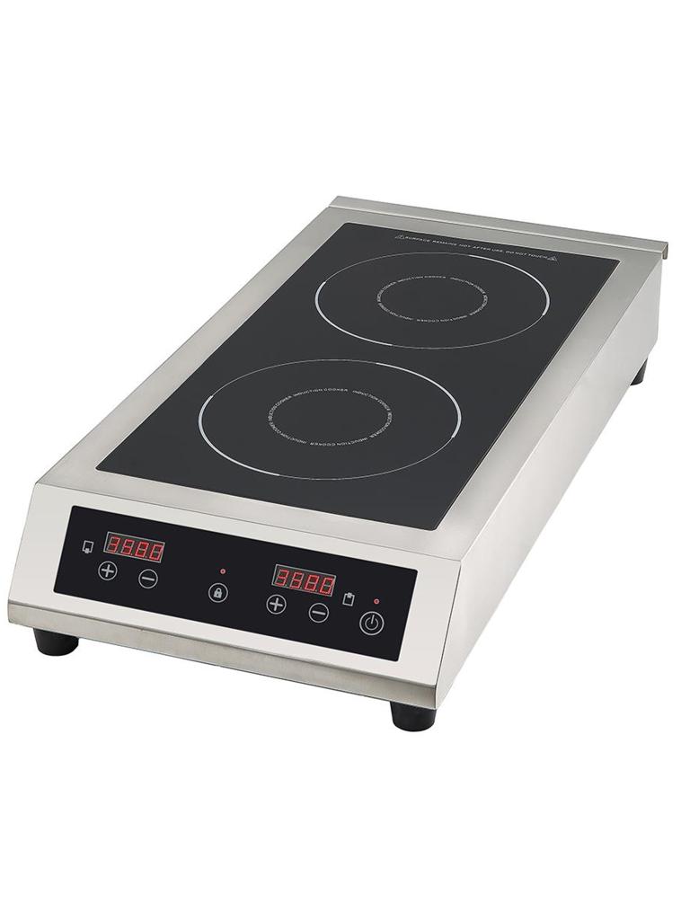 Plaque de cuisson double induction - inox - 7000 W - 230V - G-Line