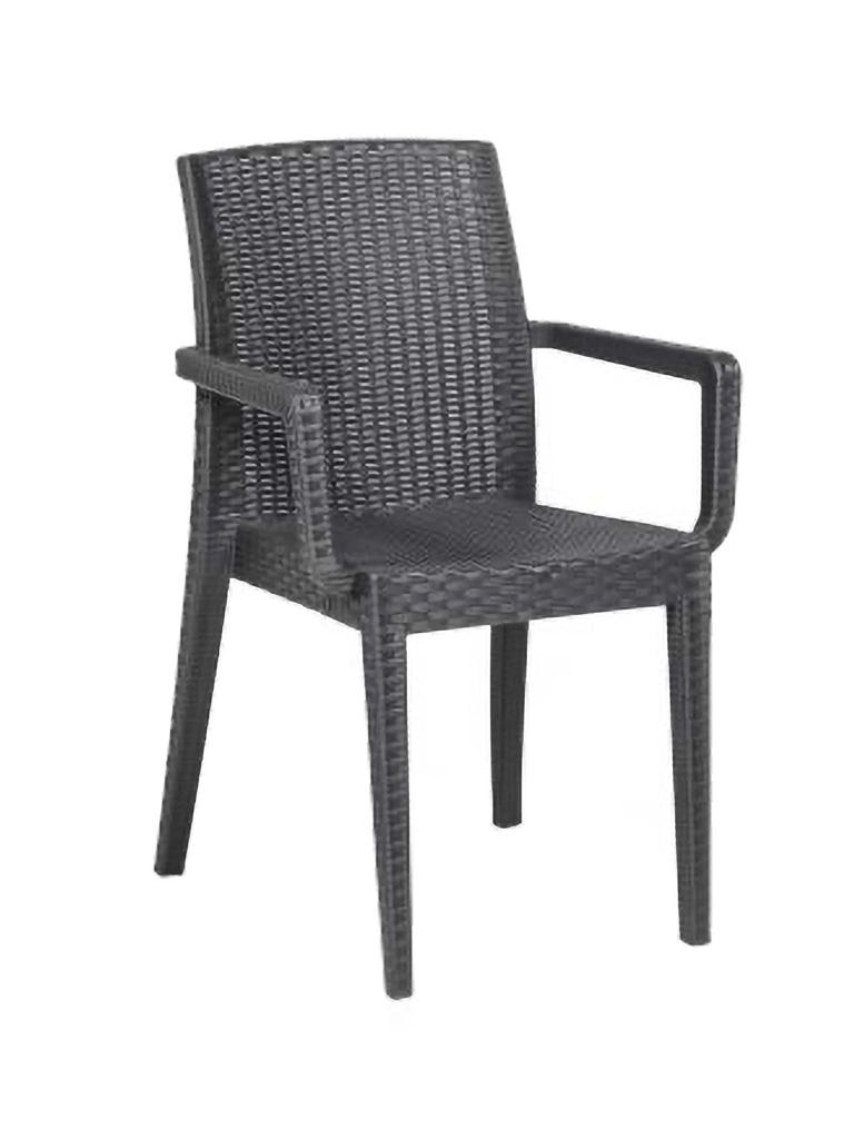 Chaise de terrasse - Gênes - Anthracite - Plastique - G-Line