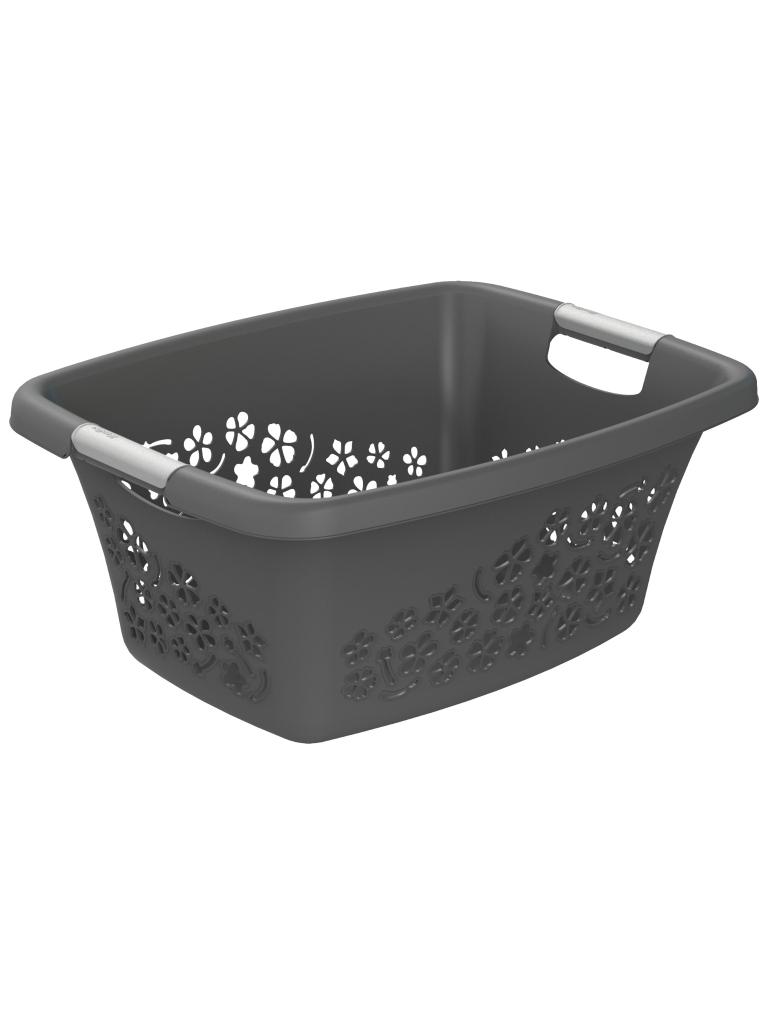 Panier à linge - H 26,2 x 49 x 65 CM - 4 pièces - Plastique - Rotho - Fleurs - 534058