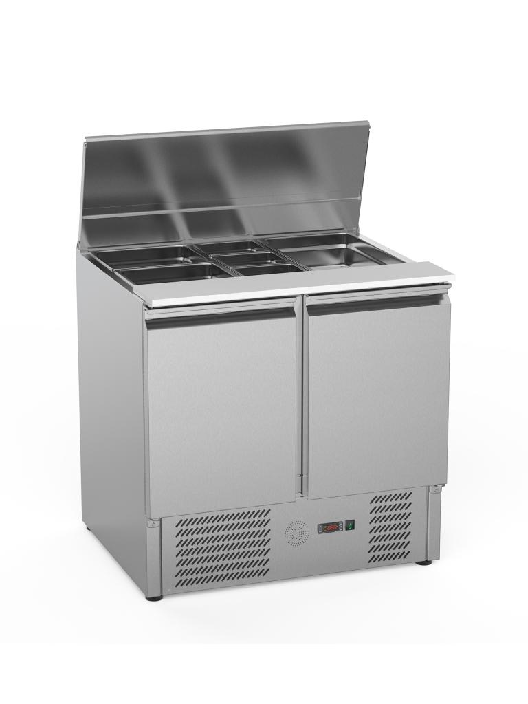 Saladette - 2 portes - H 87,5 x 90 x 70 CM - 240 Litre - Inox - G-Line