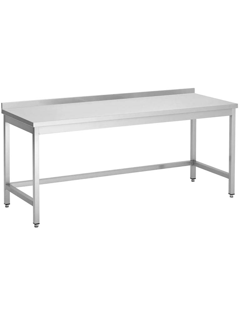 Table de travail en acier inoxydable - Sans piètement - Bord surélevé plat 4 CM - G-Line