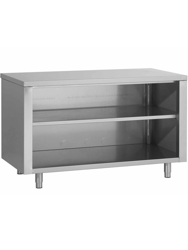 Table de travail fermée en acier inoxydable - Sans portes - G-Line