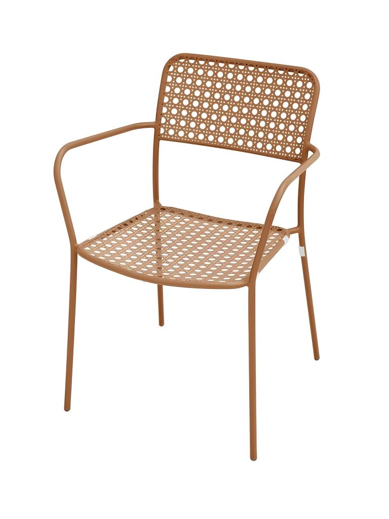 Chaise de terrasse Toscane - Acier terre cuite - G-Line
