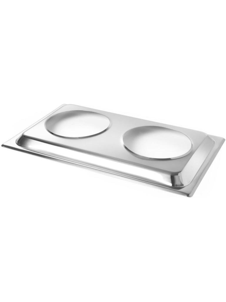 Accessoire pour 2 bacs bainmarie - Inox - H 3 X 32,5 X 53 CM - Hendi - 470930