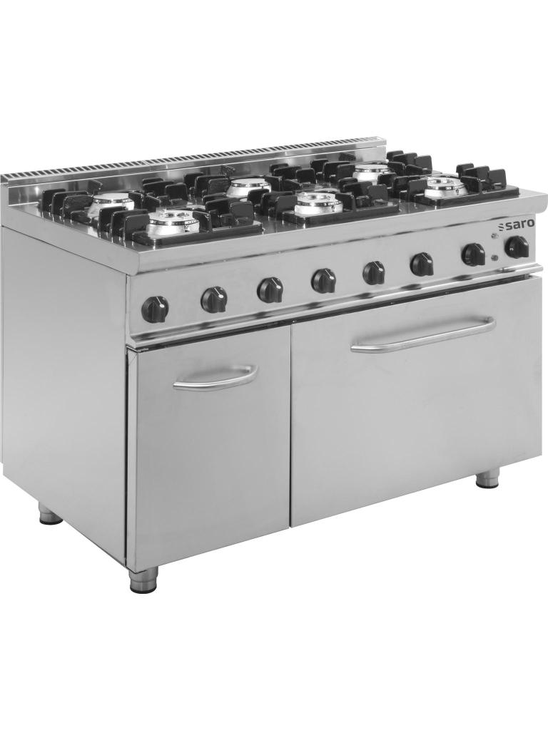 Cuisinière à gaz - Four électrique - 6 Fosse - Saro - 423-1045