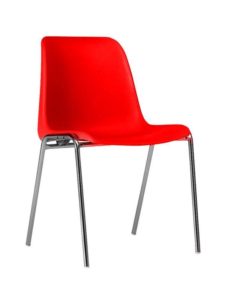 Chaise de cantine - Easy - Rouge - Empilable - G-Line