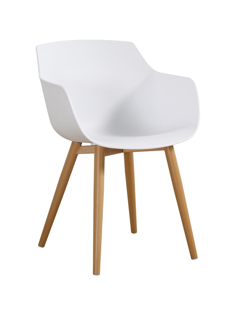 Chaise de restauration - Simone - Blanc / Aspect bois - G-Line