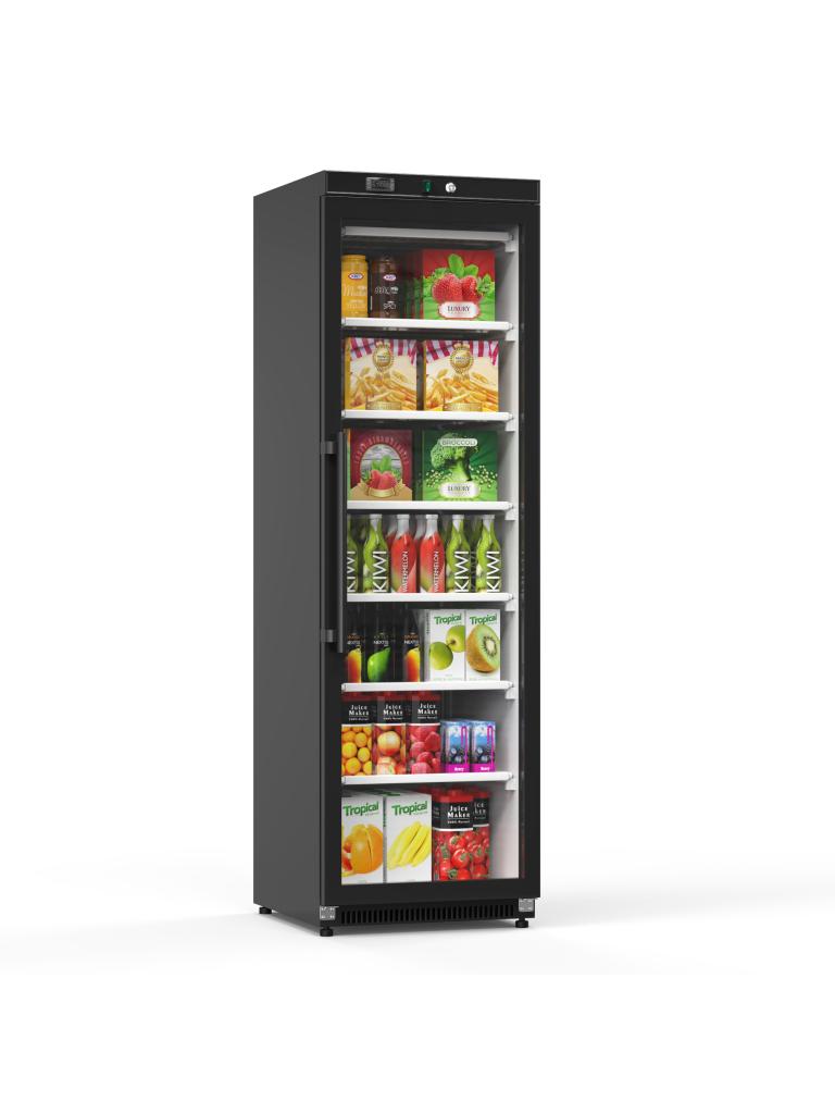 Porte vitrée de congélateur - 400 Litres - Noir - 1 porte - G-Line