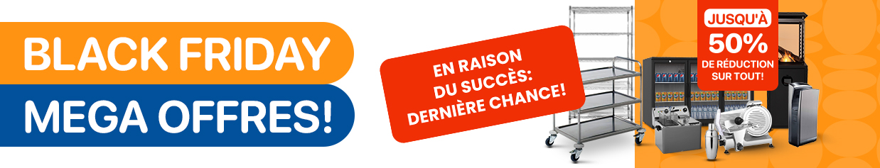 BMéga Offres Black Friday chez Horeca World - jusqu'à 50% de réduction sur tout !